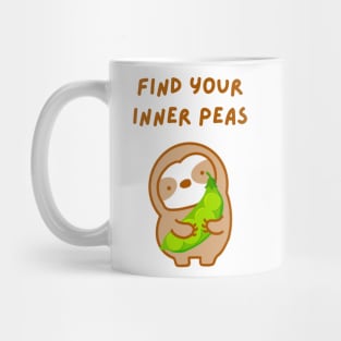 Find Your Inner Peace Peas Sloth Mug